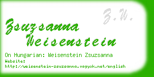 zsuzsanna weisenstein business card